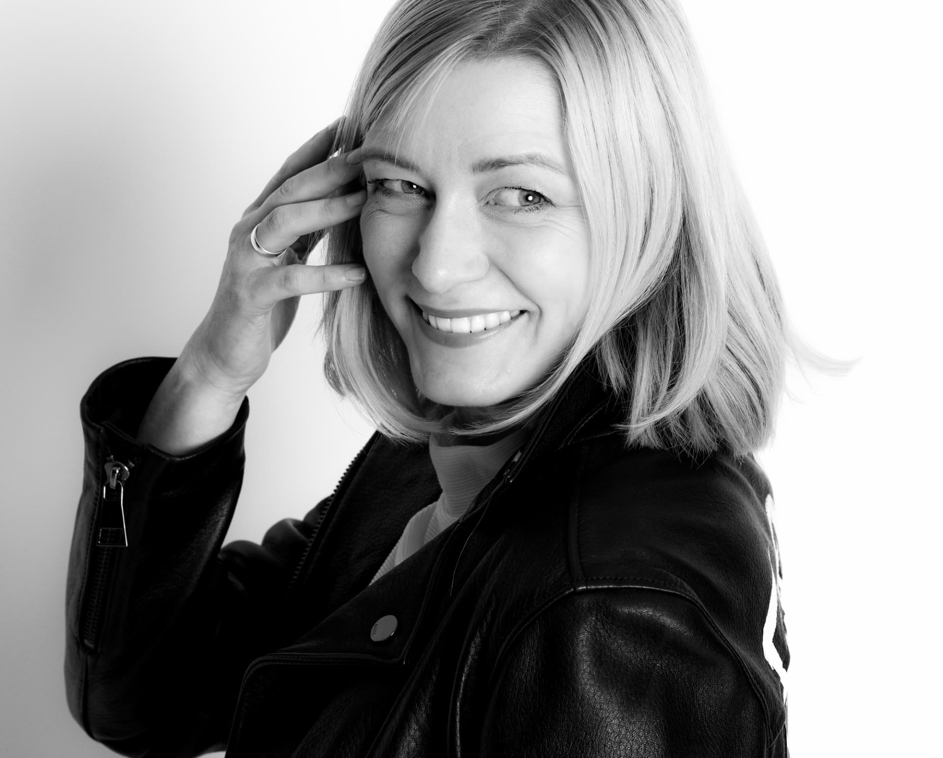 Anja Winkelmann, in Schwarzweiß