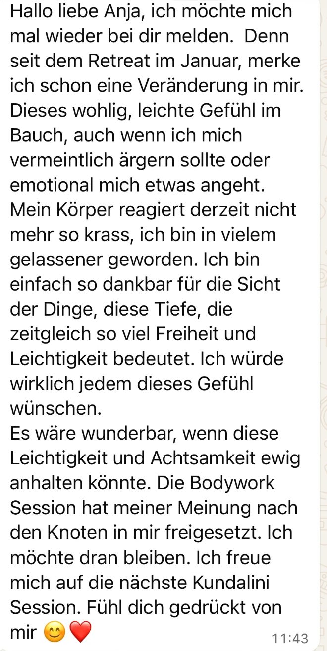 Stimme einer Klientin