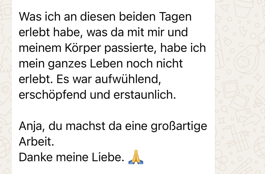 Stimme einer Klientin